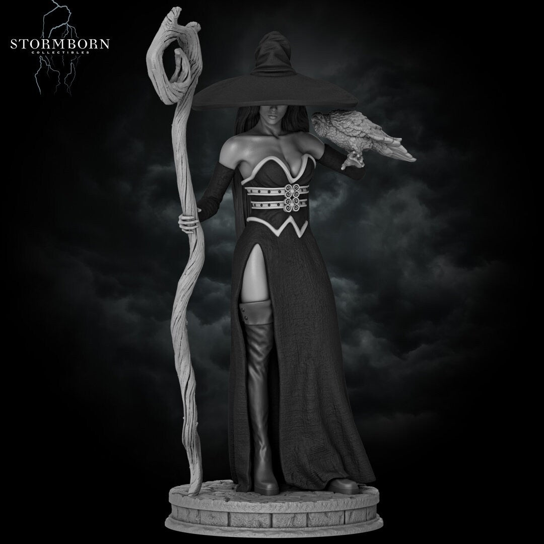 Seductive Dark Witch | 32mm or 75mm scale | Resin 3D Printed Miniature | RPG | DND | Stormborn Collectibles