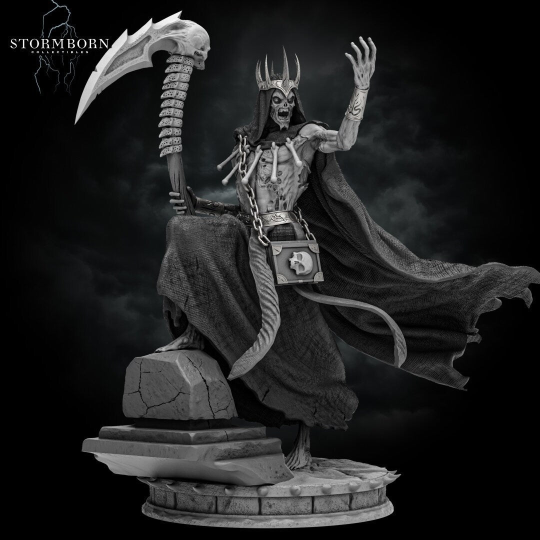 Gothric the Decayed | Lich Lord Necromancer | Undead | 32mm or 75mm scale | Resin 3D Printed Miniature | RPG | DND | Stormborn Collectibles