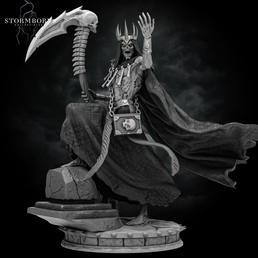 Gothric the Decayed | Lich Lord Necromancer | Undead | 32mm or 75mm scale | Resin 3D Printed Miniature | RPG | DND | Stormborn Collectibles