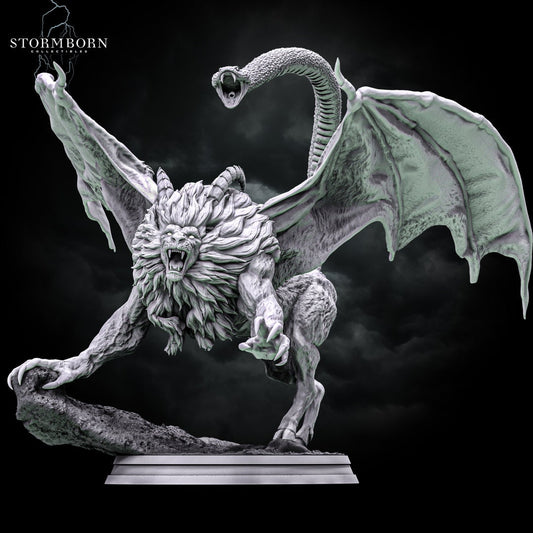 Chimera | Large Monster | 32mm or 75mm scale | Resin 3D Printed Miniature | RPG | DND | Stormborn Collectibles