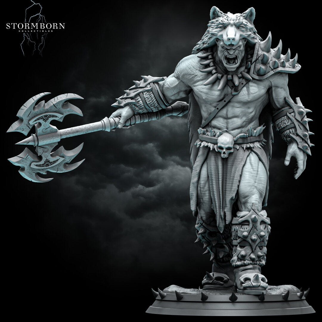 Ushnar the Ruthless, Orc Warchief | 28-120mm scale | Resin 3D Printed Miniature | RPG | DND | Stormborn Collectibles