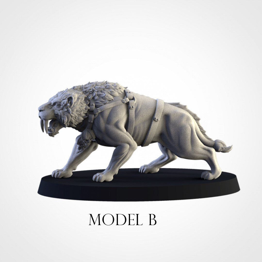 Sabretusk Pack | Resin 3D Printed Miniatures | Kyoushuneko | Table Top Gaming | RPG | D&D | Pathfinder