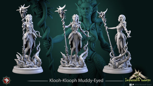 Klooh-Klooph Muddy-Eyed | Impassable Swamps | Multiple Scales | Resin 3D Printed Miniature | White Werewolf Tavern