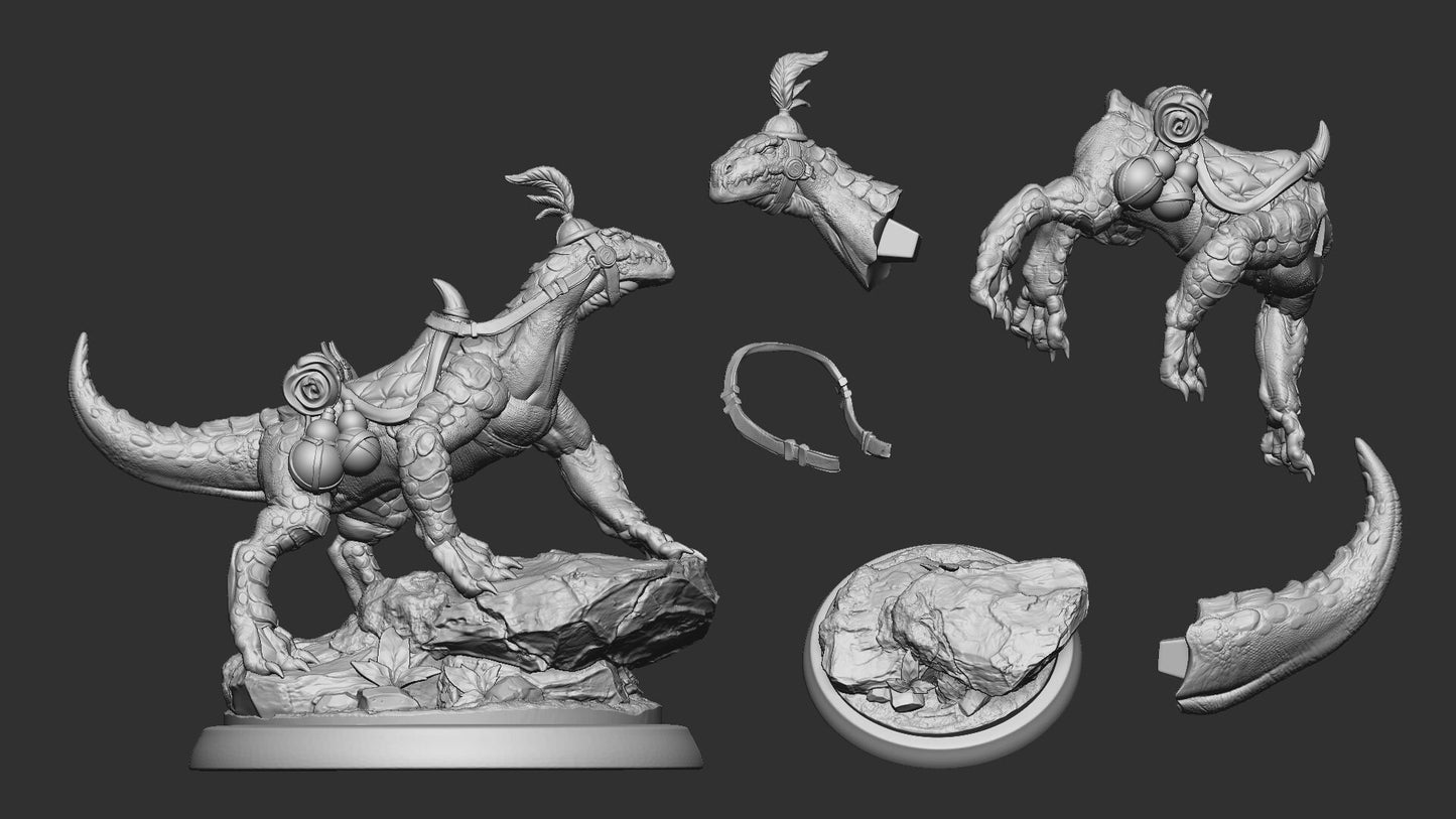 Lizard Mount | Impassable Swamps | Resin 3D Printed Miniature | White Werewolf Tavern | RPG | D&D | DnD