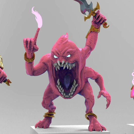 Pink Terrors of Change | Many Poses | Legion of Change | Resin 3D Printed | EmanG | Table Top Gaming Proxies