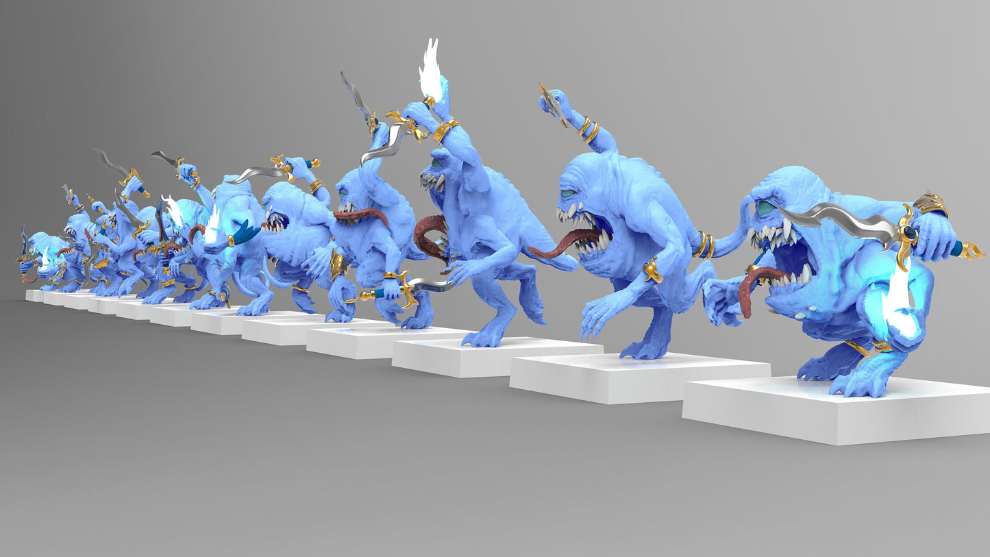 Blue Terrors of Change | Many Poses | Legion of Change | Resin 3D Printed | EmanG | Table Top Gaming