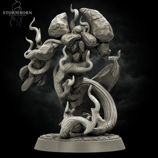 Earth Elemental of Dawn | Forces of Nature | 28mm - 120mm scale | Resin 3D Printed Miniature | RPG | DND | Stormborn Collectibles