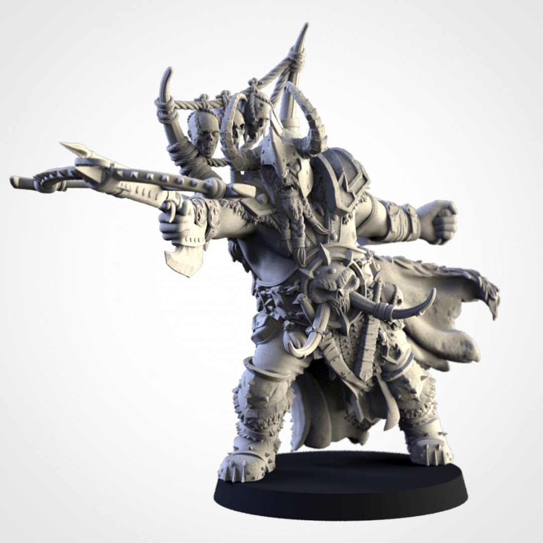 Ogre Khan | MANY weapon options | Northern Ogres | Resin 3D Printed Miniature | Txarli Factory | RPG | D&D | Warhammer