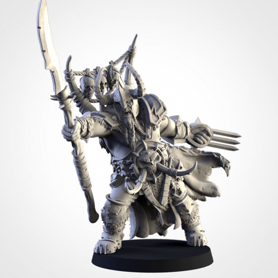Ogre Khan | MANY weapon options | Northern Ogres | Resin 3D Printed Miniature | Txarli Factory | RPG | D&D | Warhammer