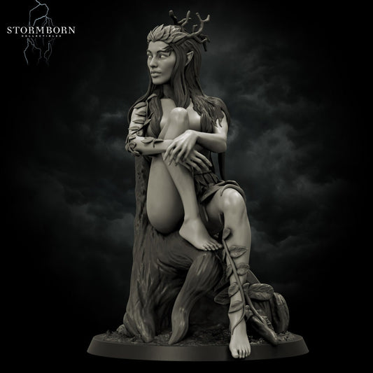 Eva, Dryad of the Emerald Grove | Seductive Sylvan | 28mm - 120mm scale | Resin 3D Printed Miniature | RPG | DND | Stormborn Collectibles