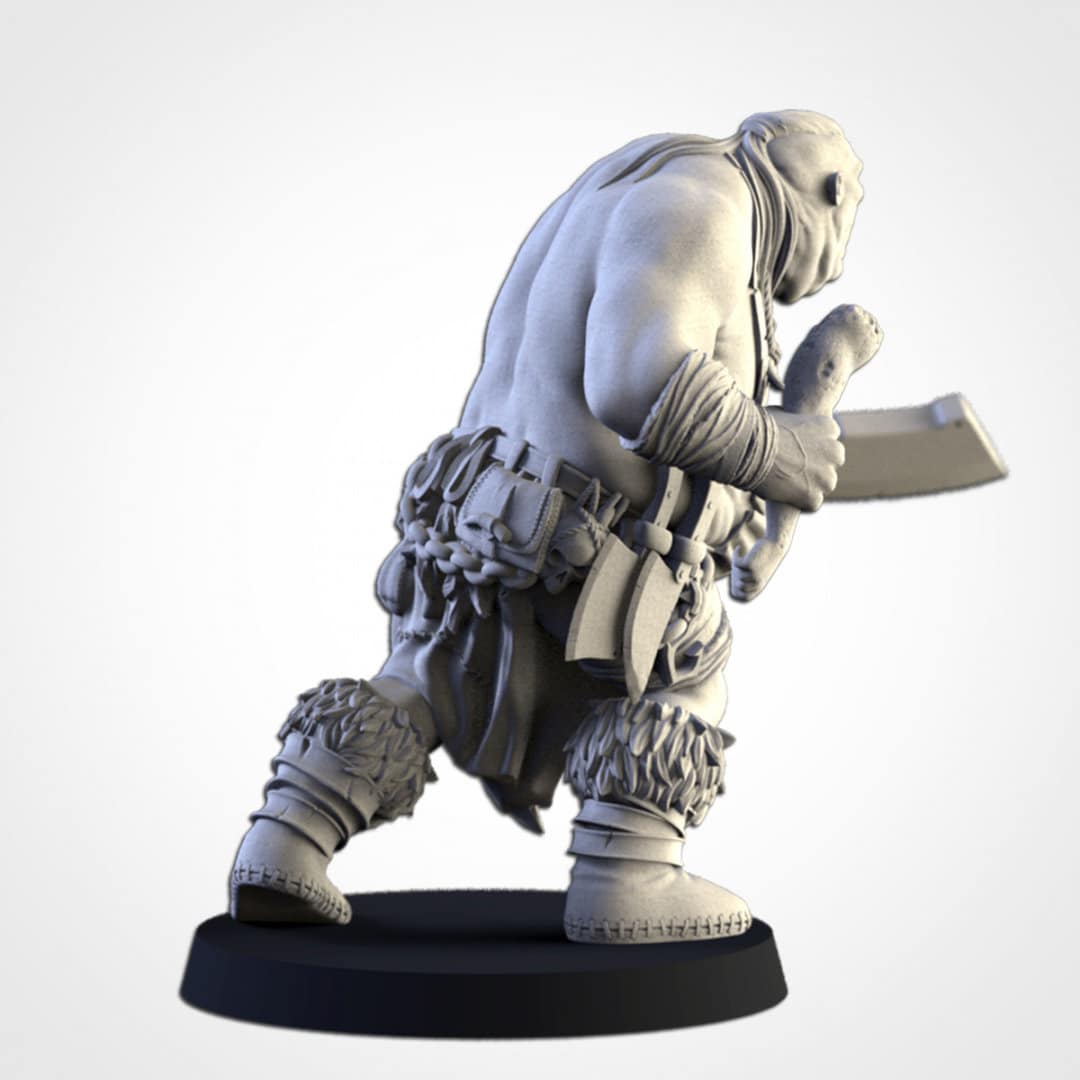 The Butcher | Northern Ogres | Resin 3D Printed Miniature | Txarli Factory | RPG | D&D | Warhammer