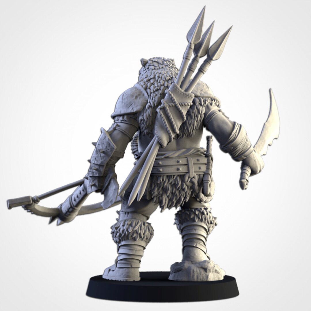 Ogre Hunter | MANY weapon options | Northern Ogres | Resin 3D Printed Miniature | Txarli Factory | RPG | D&D | Warhammer