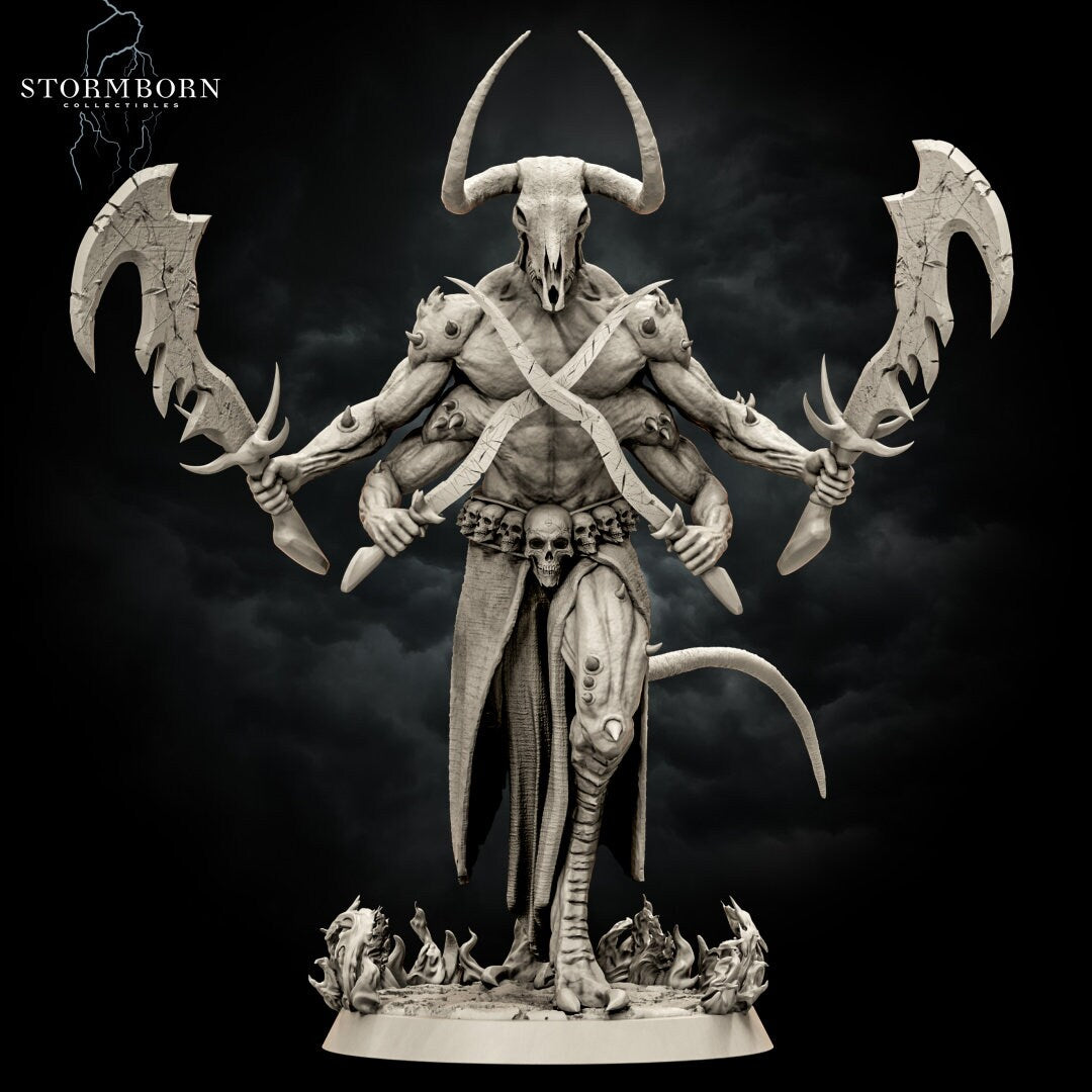 Moloch, The Soulless | Demon of Death | 28mm - 120mm scale | Resin 3D Printed Miniature | RPG | DND | Stormborn Collectibles