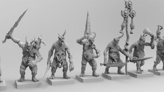 Diseased Fighters | Many Poses | Flesh Legion | Resin 3D Printed | EmanG | Table Top Gaming