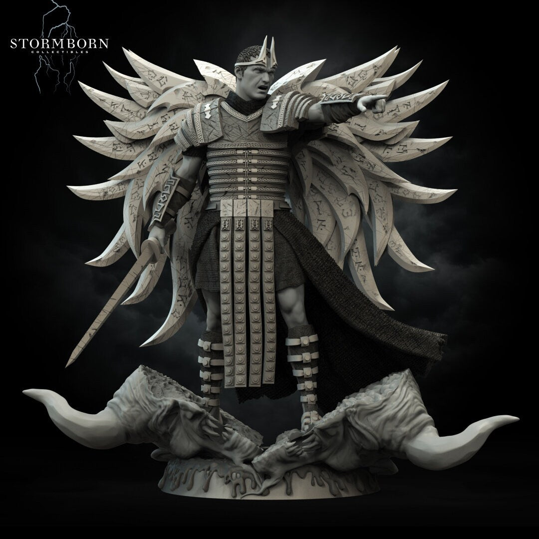 Jarek, Angelic General | Sanctified Paladin | 32mm or 75mm scale | Resin 3D Printed Miniature | RPG | DND | Stormborn Collectibles