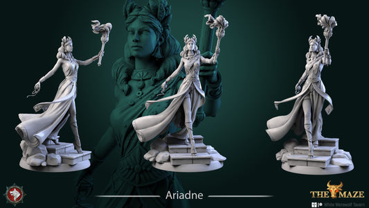 Ariadne | The Maze | Multiple Scales | Resin 3D Printed Miniature | White Werewolf Tavern