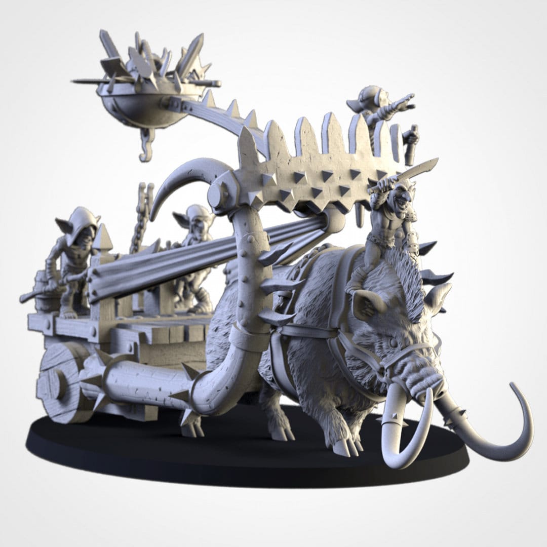 Scrapling Catapult | Goblars - Northern Ogres | Resin 3D Printed Miniature | Txarli Factory | RPG | D&D | Warhammer