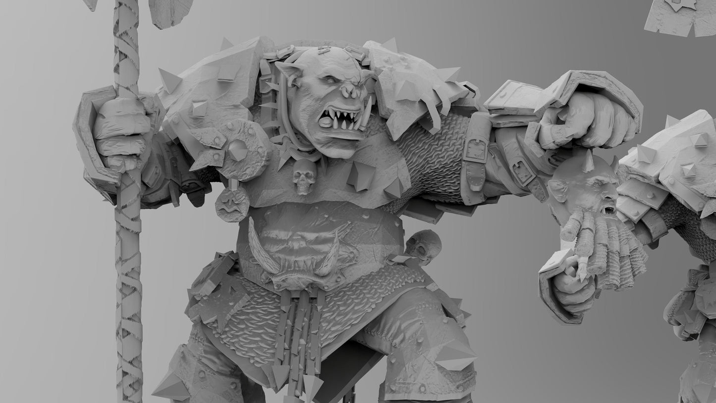 Orc Hero - Multiple Poses | Orcs| Resin 3D Printed Miniatures | EmanG | Table Top Gaming | RPG | D&D | Pathfinder