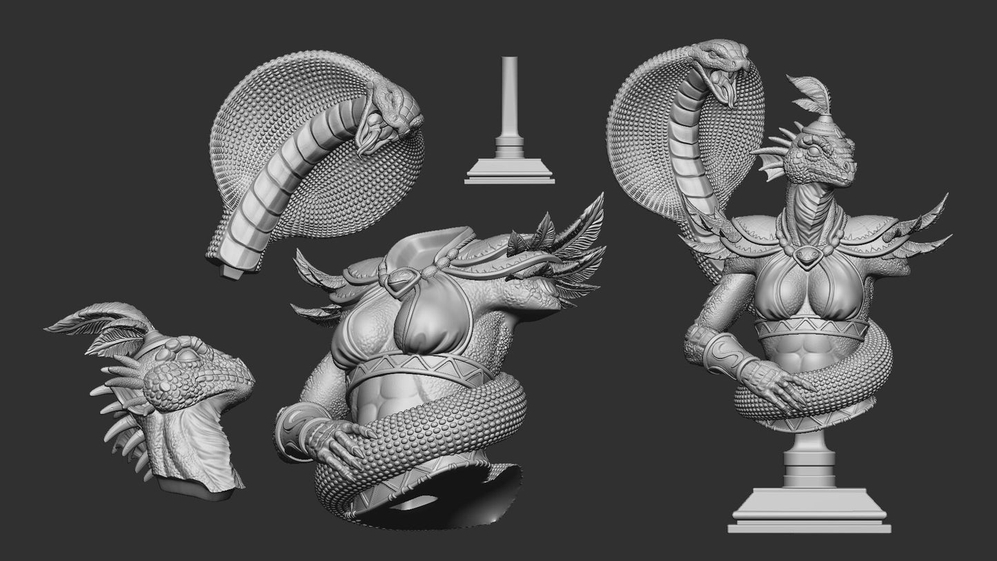 Serpentine Poisoned Flower | Impassable Swamps | Bust | Resin 3D Printed Miniature | White Werewolf Tavern