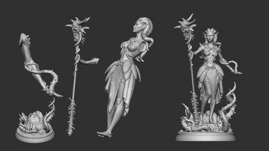 Klooh-Klooph Muddy-Eyed | Impassable Swamps | Multiple Scales | Resin 3D Printed Miniature | White Werewolf Tavern