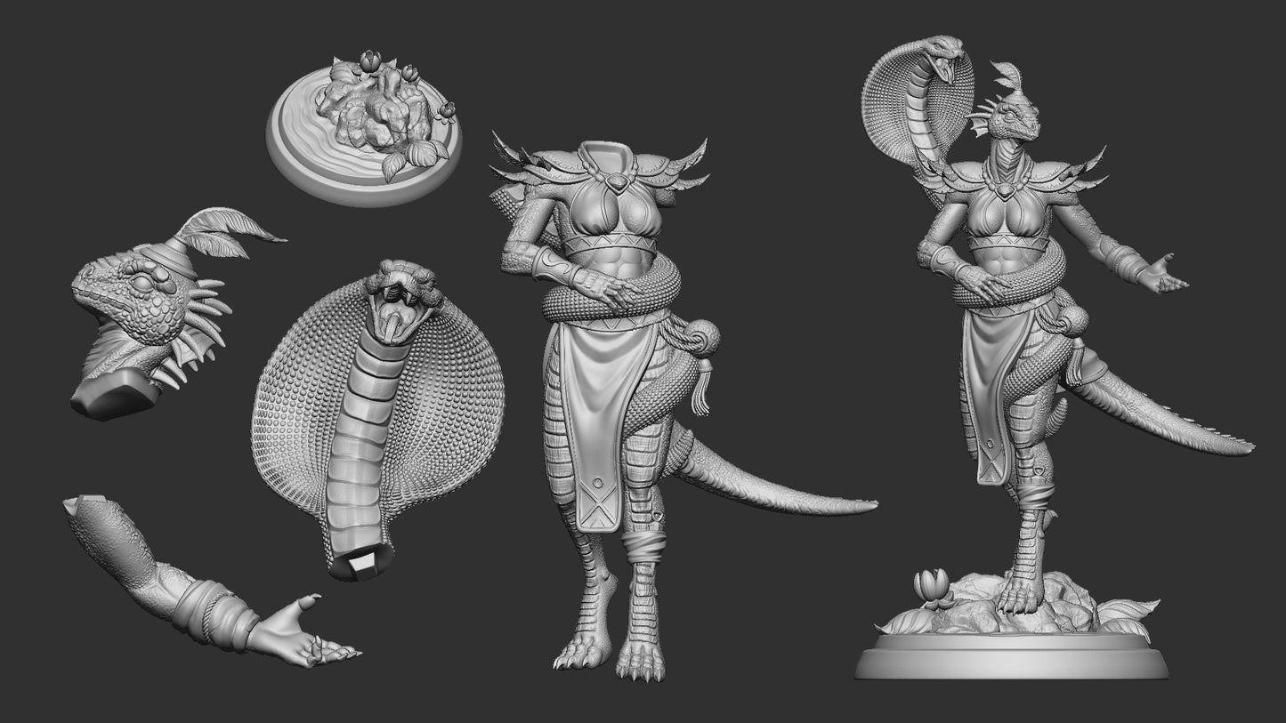 Serpentine Poisoned Flower | Impassable Swamps | Multiple Scales | Resin 3D Printed Miniature | White Werewolf Tavern