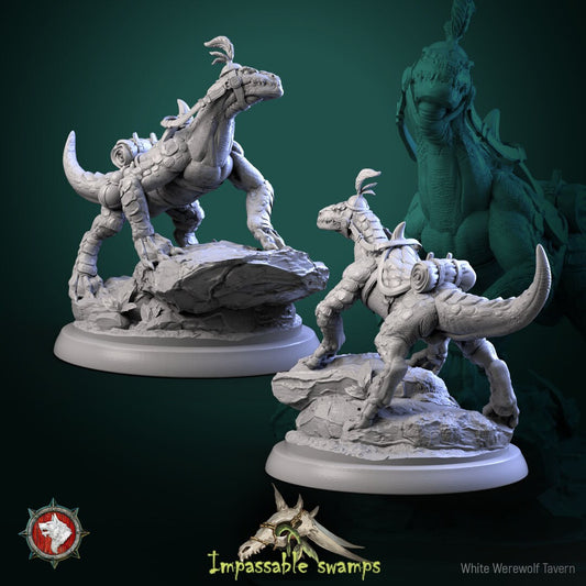 Lizard Mount | Impassable Swamps | Resin 3D Printed Miniature | White Werewolf Tavern | RPG | D&D | DnD