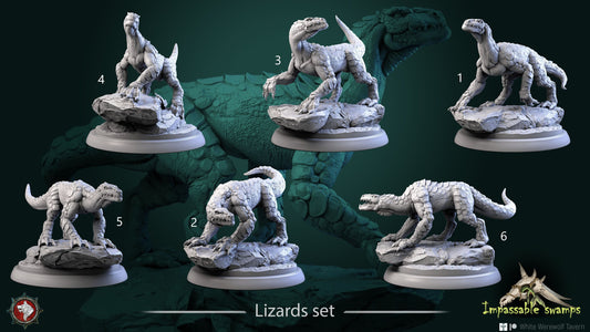 Lizards | Impassable Swamps | Resin 3D Printed Miniature | White Werewolf Tavern | RPG | D&D | DnD