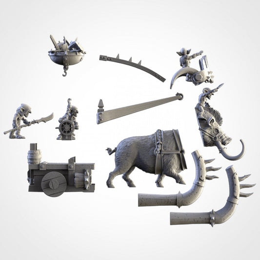 Scrapling Catapult | Goblars - Northern Ogres | Resin 3D Printed Miniature | Txarli Factory | RPG | D&D | Warhammer