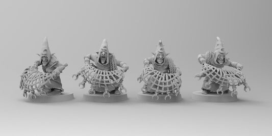 Night Shift Gobboz- Net Tossers | Greenskins | Resin 3D Printed Miniatures | EmanG | Table Top Gaming | RPG | D&D | Pathfinder