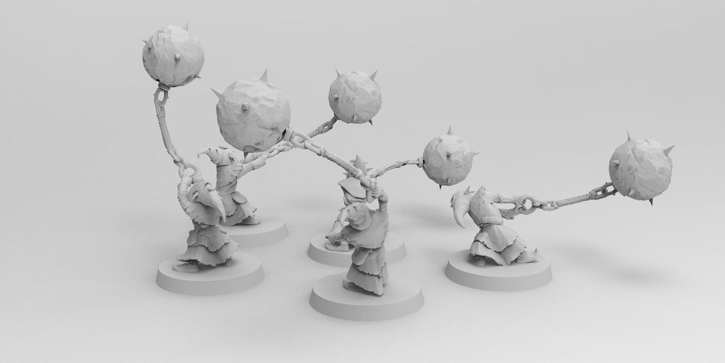 Night Shift Gobboz - Wrecking Ball | Greenskins | Resin 3D Printed Miniatures | EmanG | Table Top Gaming | RPG | D&D | Pathfinder