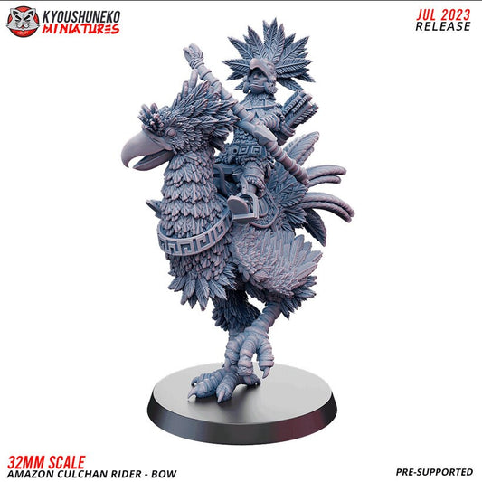 Amazon Culchan Riders with Bows | Amazons | Resin 3D Printed Miniatures | Kyoushuneko | Table Top Gaming | RPG | D&D