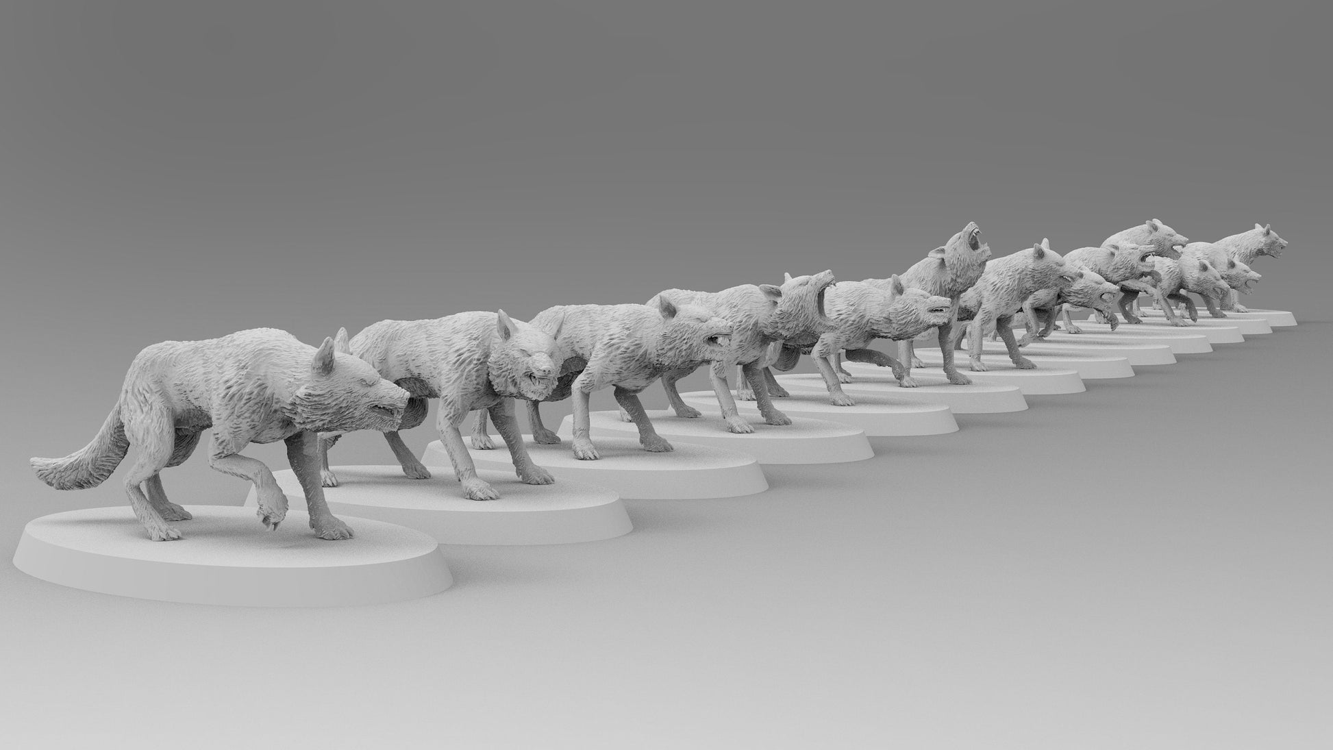 Wolfpack | No Saddles | Resin 3D Printed Miniatures | EmanG | Table Top Gaming | RPG | D&D | Pathfinder