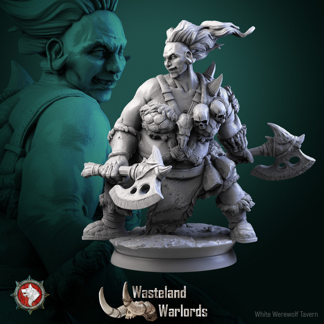 Thick Female Barbarians Set | Six Poses | Wasteland Warlords | Resin 3D Printed Miniature | White Werewolf Tavern