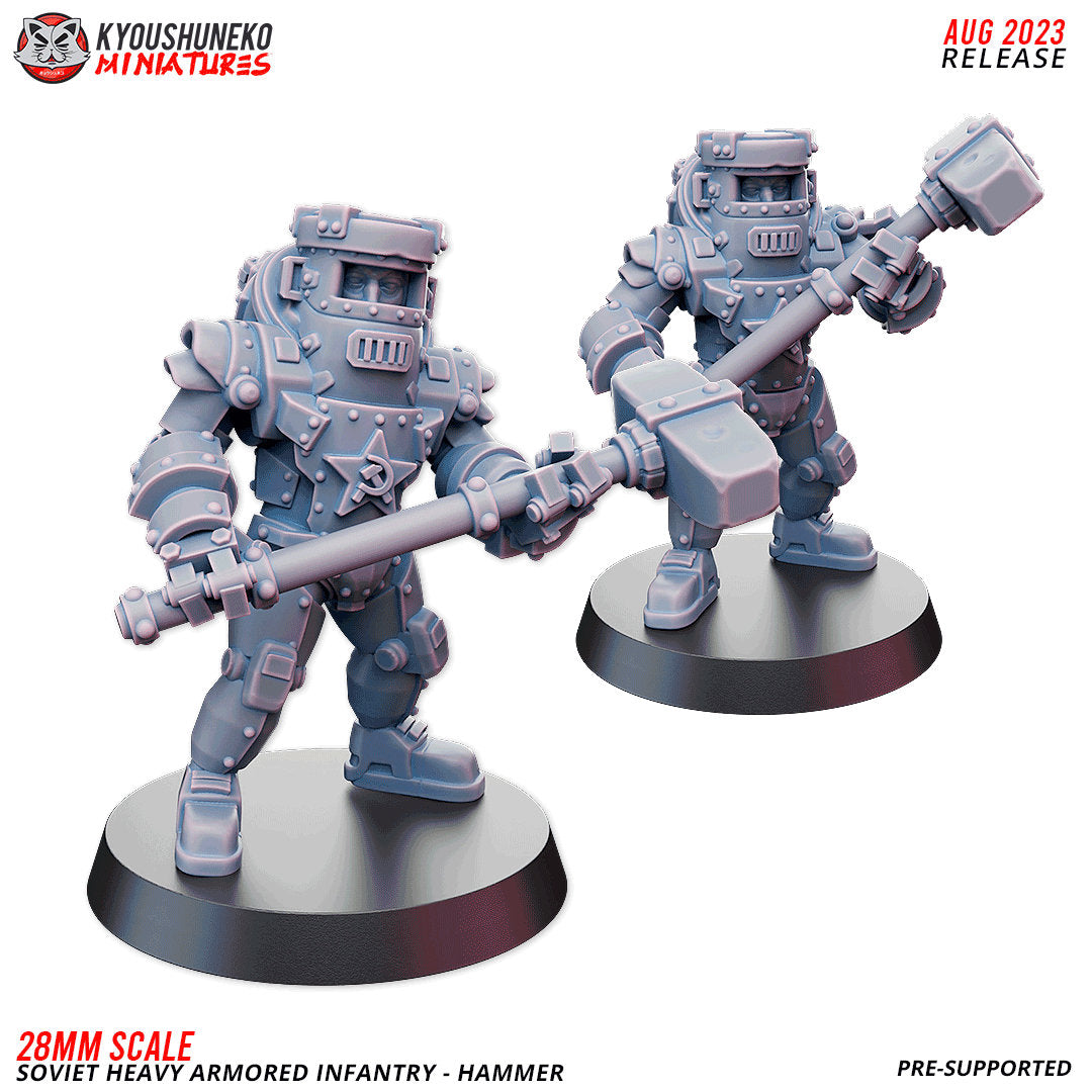 WW2 Soviet Heavy Armored Infantry - Sledge Slammers | Resin 3D Printed Miniature | Kyoushuneko