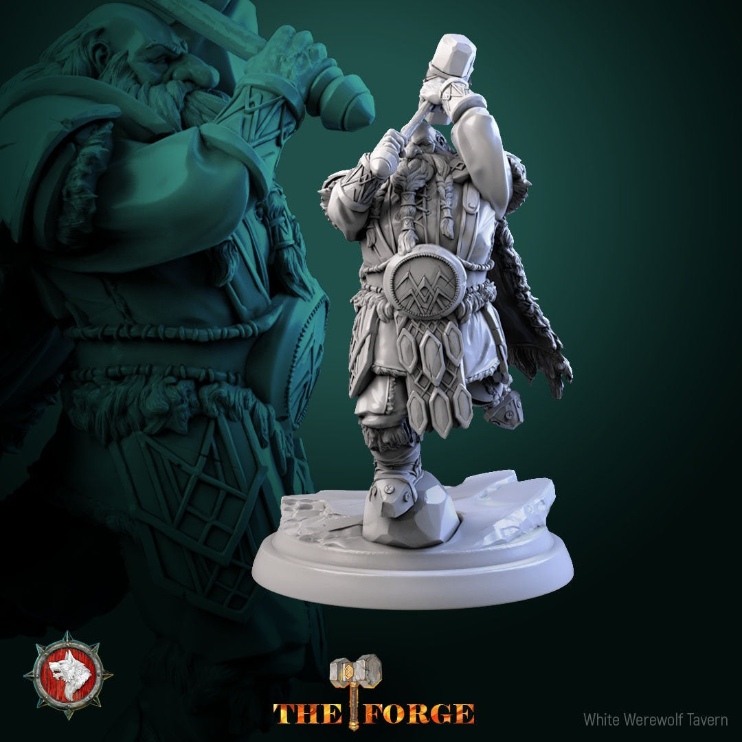 Mountain Dwarf Warriors Set | The Forge | Resin 3D Printed Miniature | White Werewolf Tavern | RPG | D&D | DnD