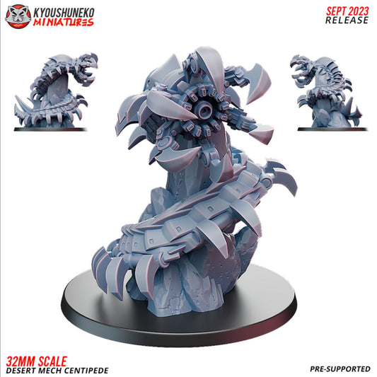 SDR Mecha Droid - Desert Centipede Mech | Resin 3D Printed Miniature | Kyoushuneko