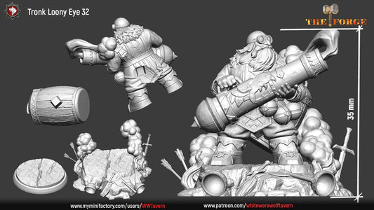 Tronk Loony Eye | The Forge | Multiple Scales | Resin 3D Printed Miniature | White Werewolf Tavern | RPG | D&D | DnD