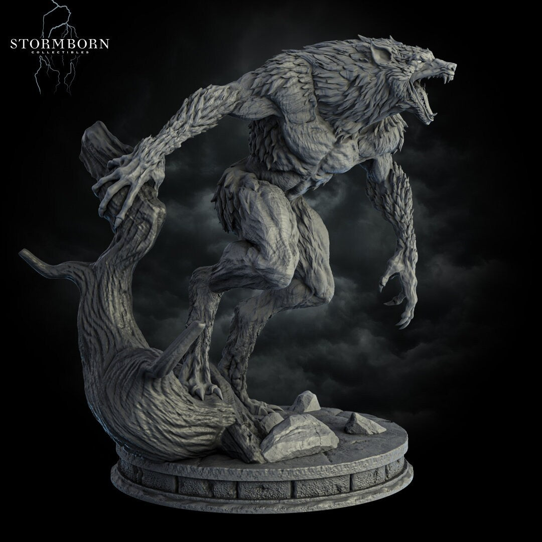Shadowclaw the Werewolf | Large Monster | Multiple Scales | Resin 3D Printed Miniature | RPG | DND | Stormborn Collectibles