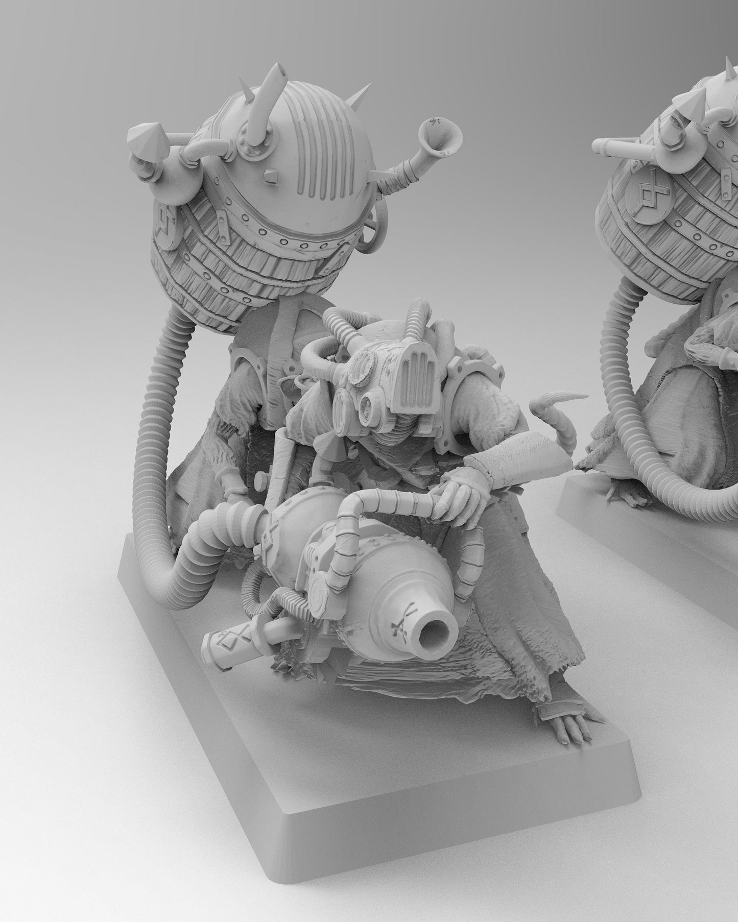 Unholy Fire Team | Ratmen | Resin 3D Printed Miniature | EmanG