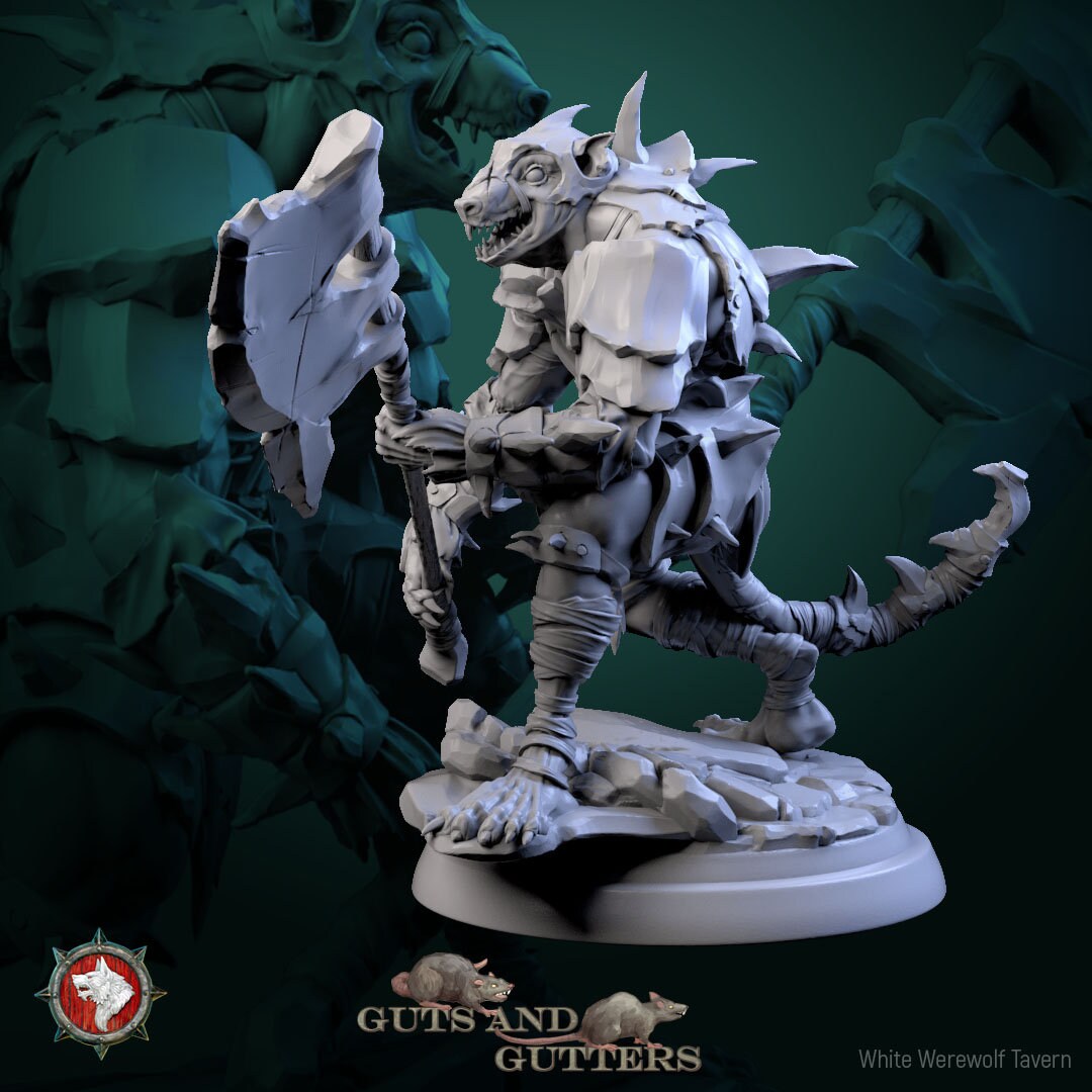 Mutant Rats Set | Guts And Gutters | Resin 3D Printed Miniature | White Werewolf Tavern | RPG | D&D | DnD