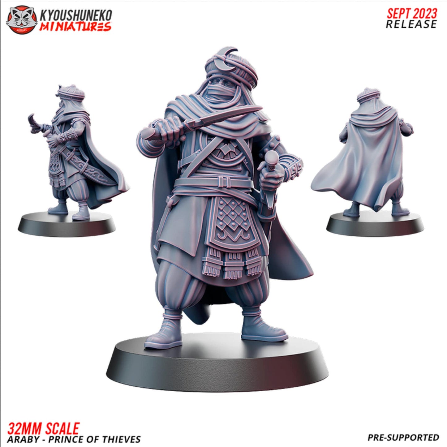 Prince of Thieves | Araby| Resin 3D Printed Miniatures | Kyoushuneko | Table Top Gaming | RPG | D&D | Pathfinder