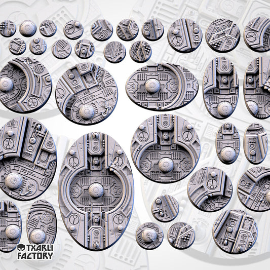 Abandoned Xeno City Bases (Round) | 8K Resin | Txarli Factory