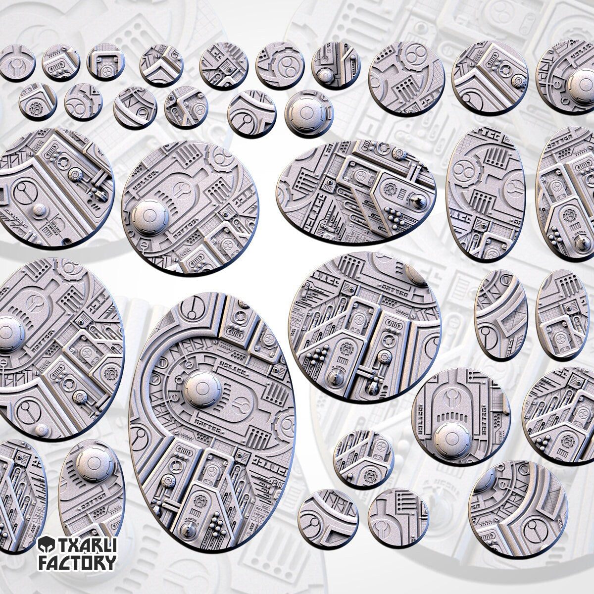 Xeno City Bases (Round) | 8K Resin | Txarli Factory