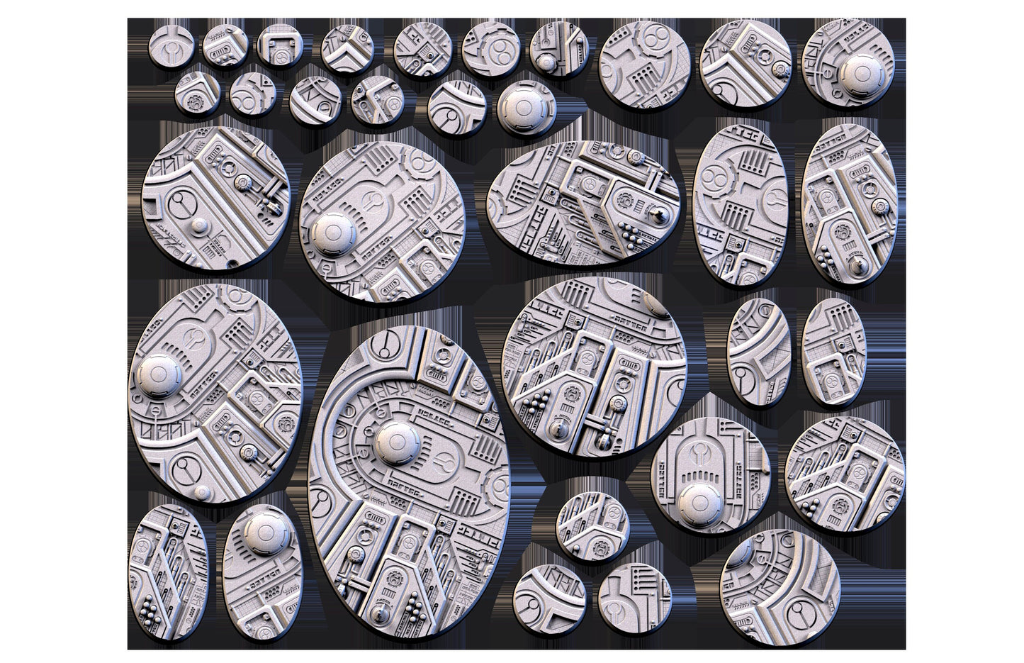 Xeno City Bases (Round) | 8K Resin | Txarli Factory