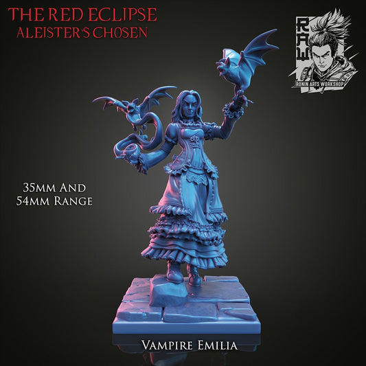 Vampire Bride Emilia | The Red Eclipse | 28mm - 120mm | Resin 3D Printed | Ronin Arts Workshop