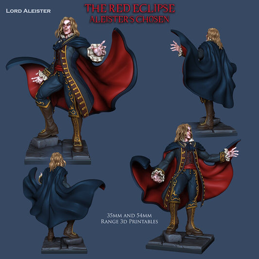 Vampire Lord Aleister | The Red Eclipse | 28mm - 120mm | Resin 3D Printed | Ronin Arts Workshop