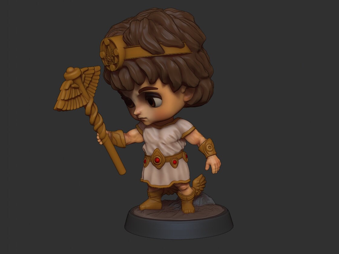 Chibi Mercury | Roman Gods | Multiple Scales | Resin 3D Printed Miniature | Limelight Miniatures
