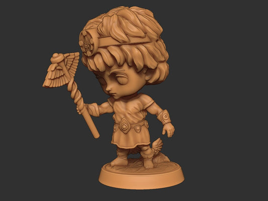 Chibi Mercury | Roman Gods | Multiple Scales | Resin 3D Printed Miniature | Limelight Miniatures