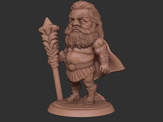 Chibi Neptune | Roman Gods | Multiple Scales | Resin 3D Printed Miniature | Limelight Miniatures