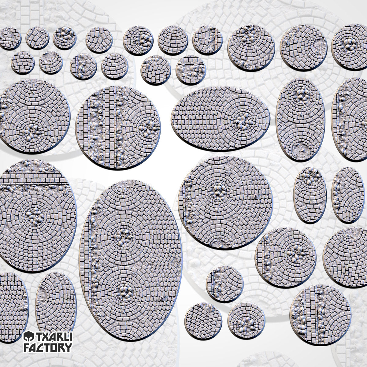 Medieval Road Bases (Round) | 8K Resin | Txarli Factory